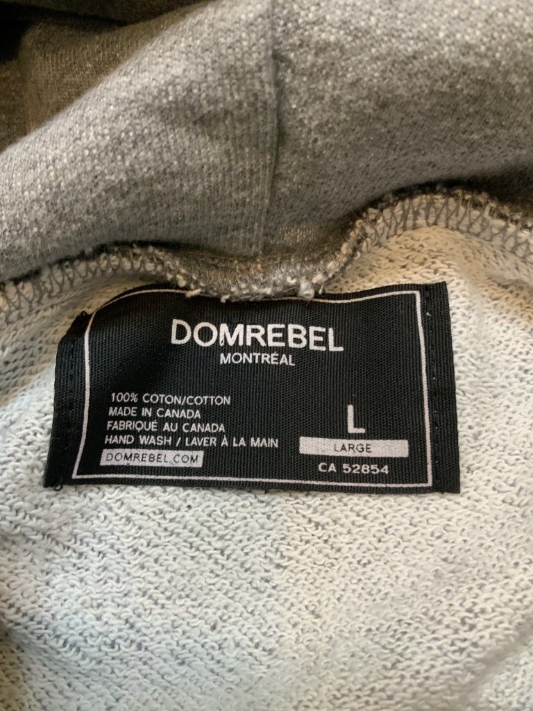 Domrebel Montreal Gray Biker Mickey Mouse Hoodie Sweatshirt, Size L — image 3 of 6